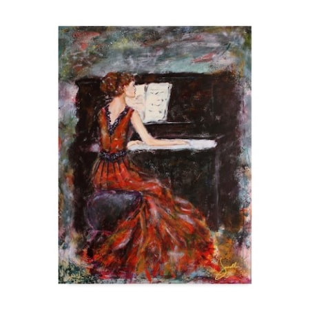 Janelle Nichol 'Playing Chopin' Canvas Art,18x24